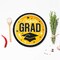 25 Count Yellow Graduation Party Paper Plates 9 Inch Round with Congrats Grad Design